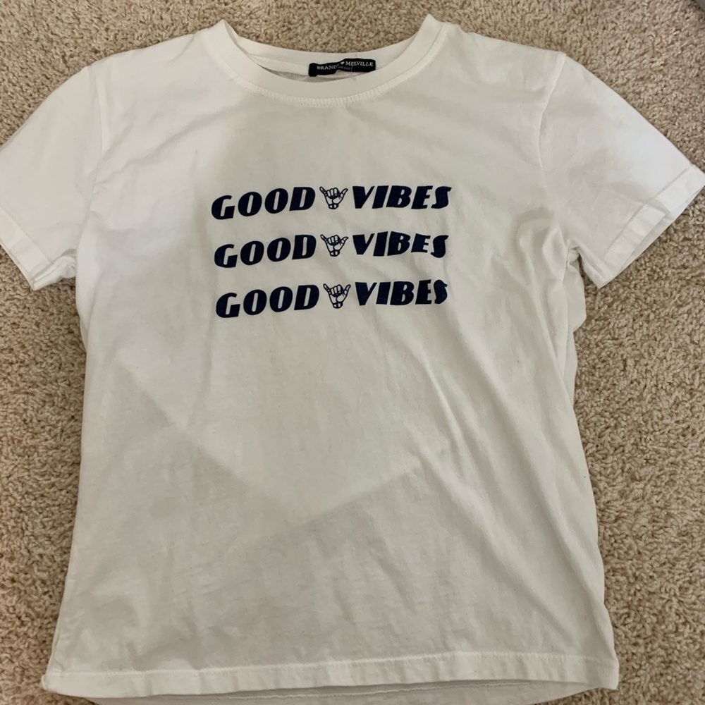 Brandy Melville Good Vibes Crop